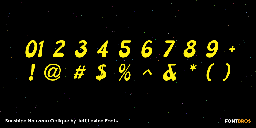 Sunshine Nouveau Oblique Font Poster #4