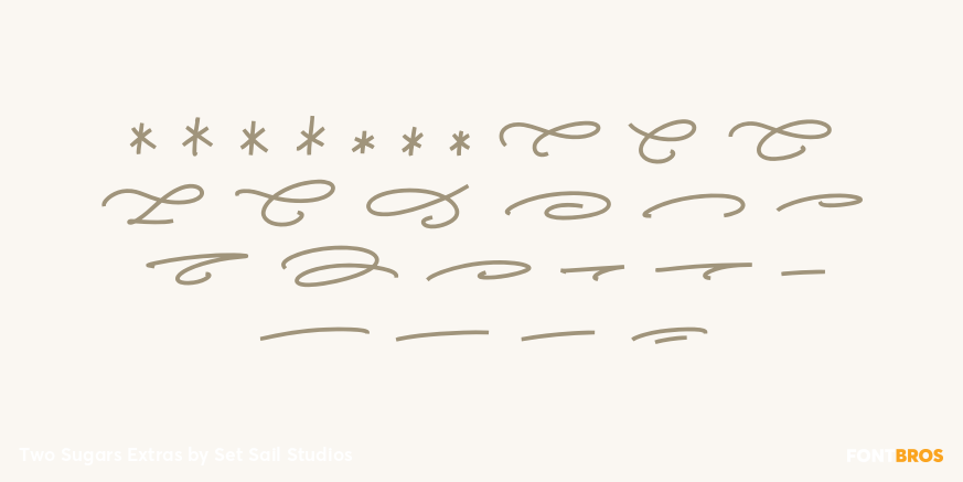 Two Sugars Extras Font Poster #2