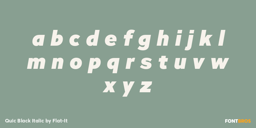 Quic Black Italic Font Poster #3