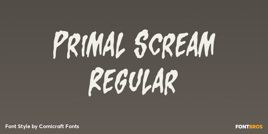 Primal Scream Regular Font Poster #1