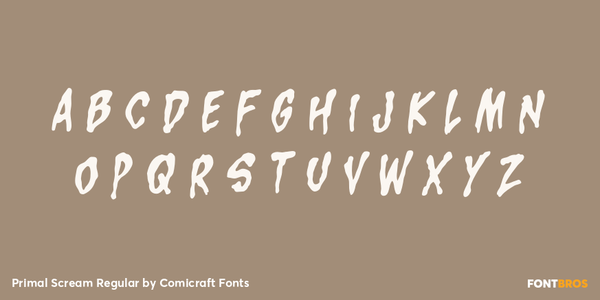 Primal Scream Regular Font Poster #3