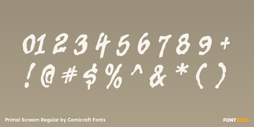 Primal Scream Regular Font Poster #4