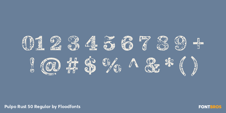 Pulpo Rust 50 Regular Font Poster #1