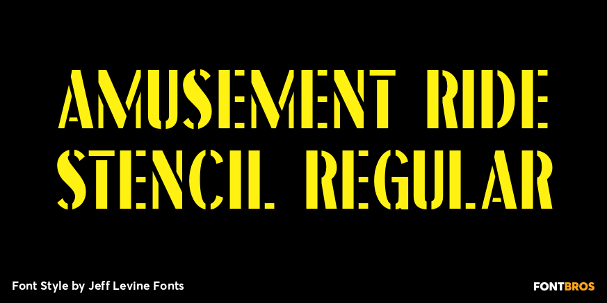 Amusement Ride Stencil Regular Font Poster #1