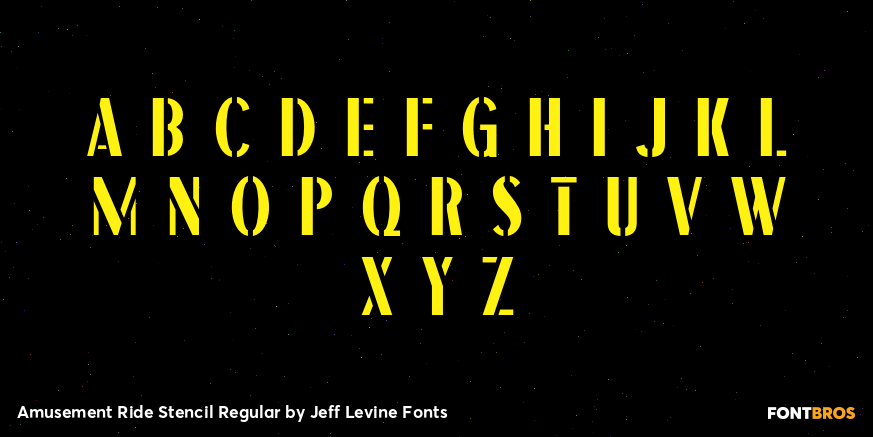 Amusement Ride Stencil Regular Font Poster #2