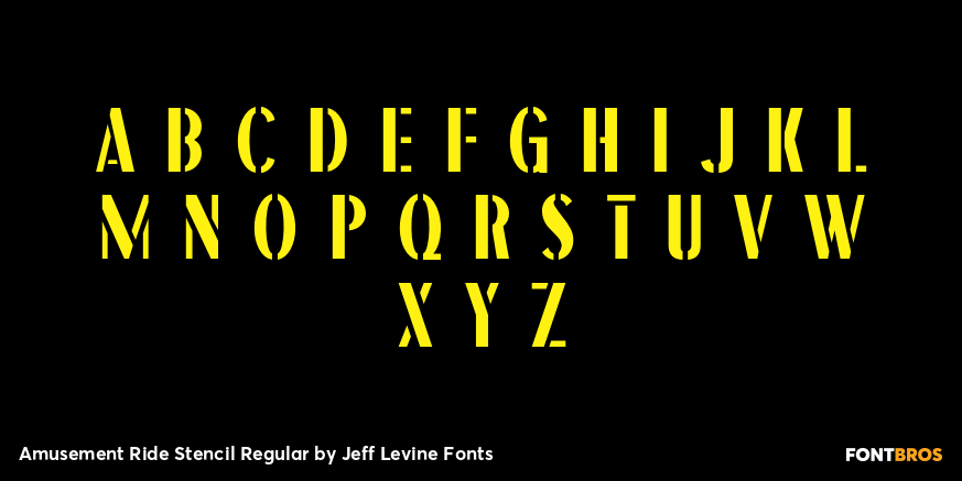 Amusement Ride Stencil Regular Font Poster #3