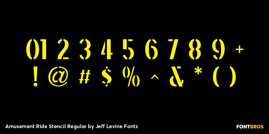 Amusement Ride Stencil Regular Font Poster #4