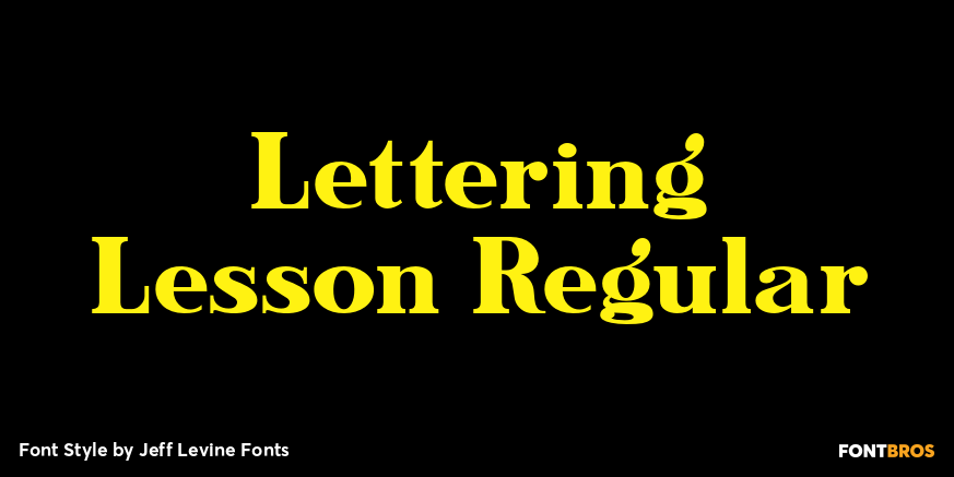 Lettering Lesson Regular Poster