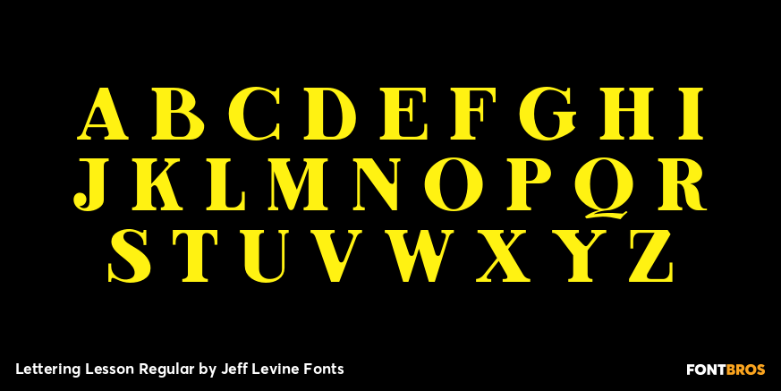 Lettering Lesson Regular Font Poster #2