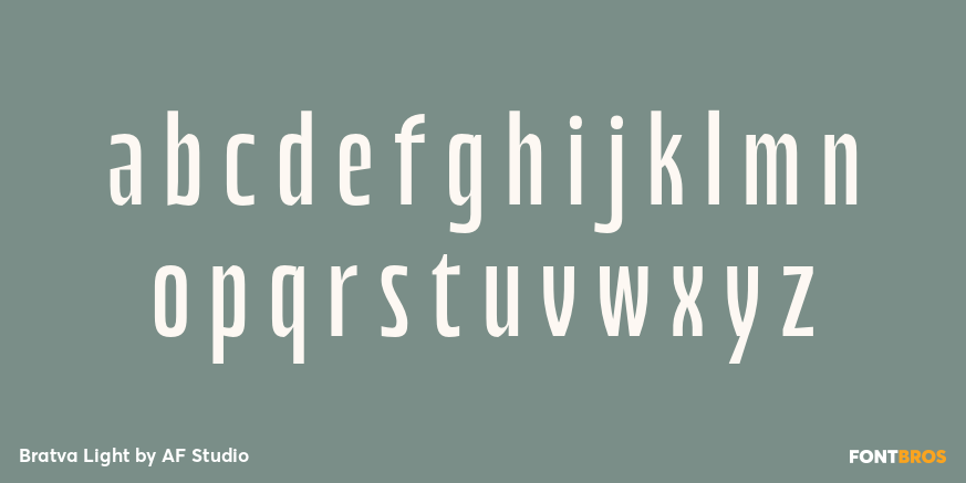 Bratva Light Font Poster #3