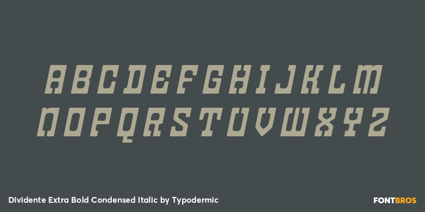 Dividente Extra Bold Condensed Italic Font Poster #2