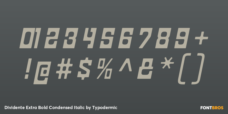 Dividente Extra Bold Condensed Italic Font Poster #4