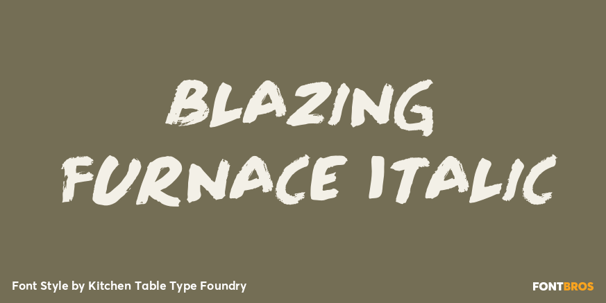 Blazing Furnace Italic Poster