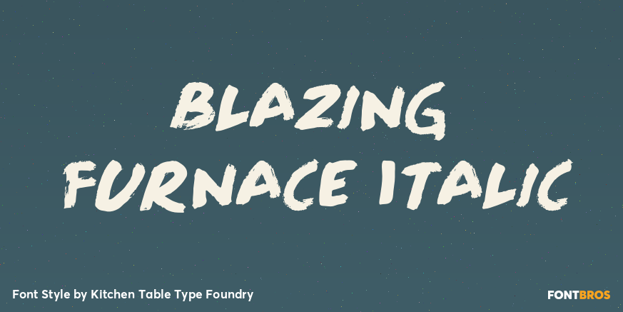 Blazing Furnace Italic Poster