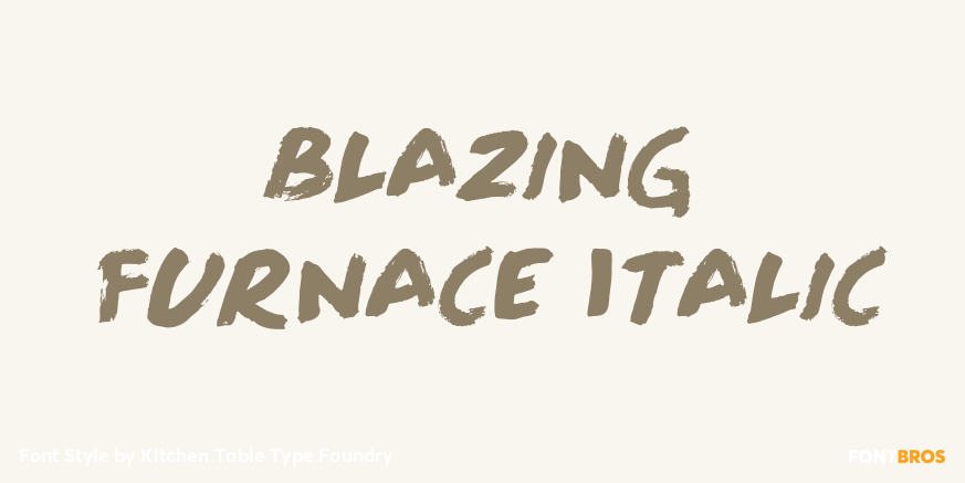 Blazing Furnace Italic Poster