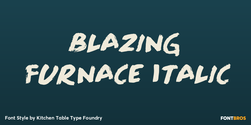 Blazing Furnace Italic Poster