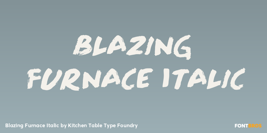 Blazing Furnace Italic Poster
