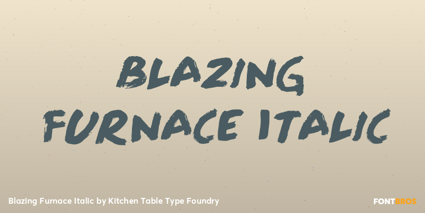 Blazing Furnace Italic Poster
