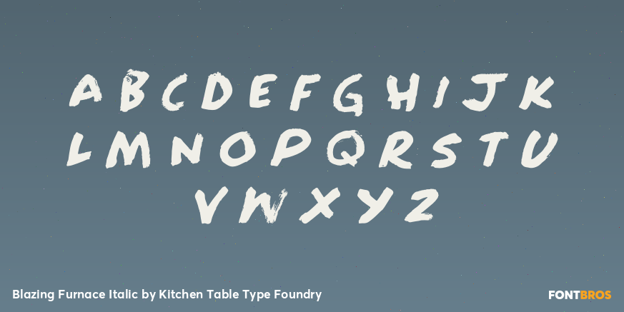 Blazing Furnace Italic Font Poster #1