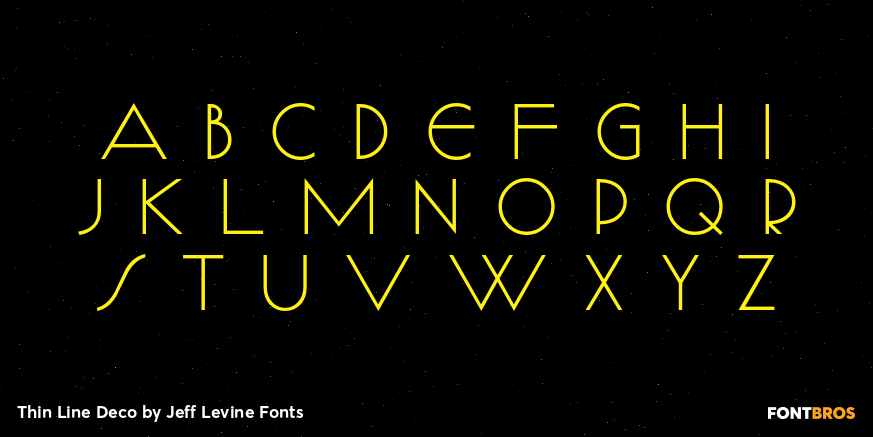 Thin Line Deco Font Poster #2