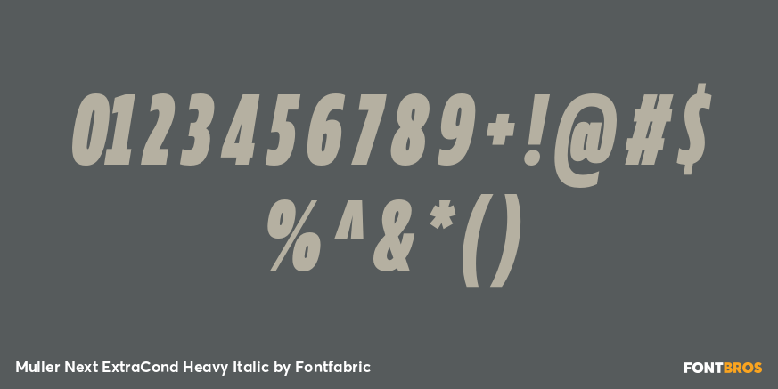 Muller Next ExtraCond Heavy Italic Font Poster #4