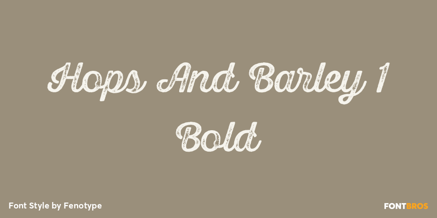 Hops And Barley 1 Bold Poster