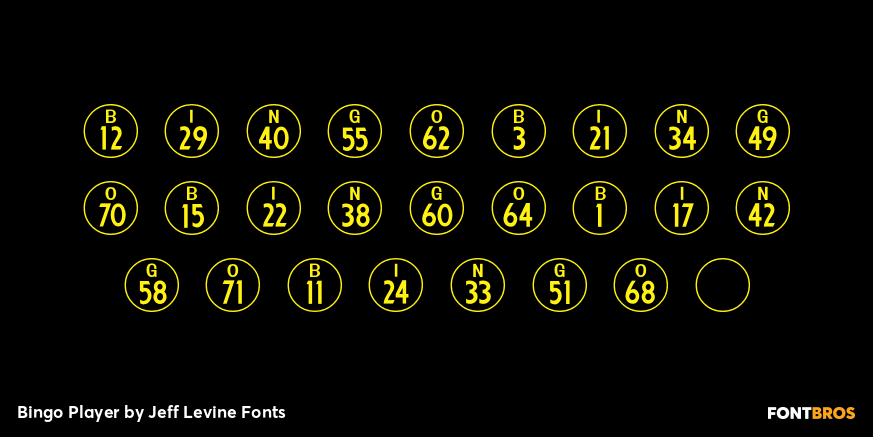 Bingo Player Font Poster #3