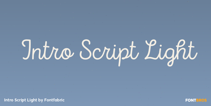 Intro Script Light Font Poster #1
