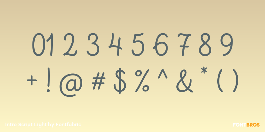 Intro Script Light Font Poster #4