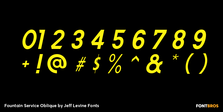 Fountain Service Oblique Font Poster #4