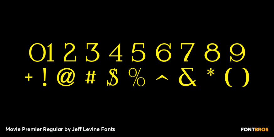Movie Premier Regular Font Poster #1