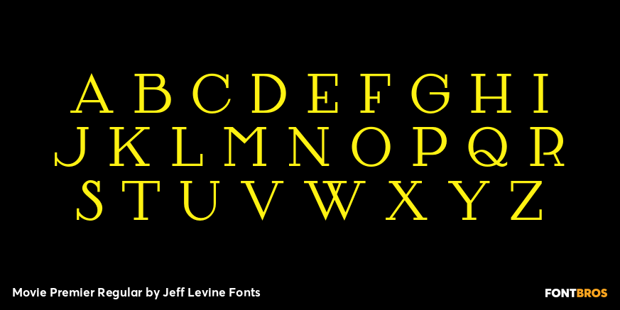 Movie Premier Regular Font Poster #1