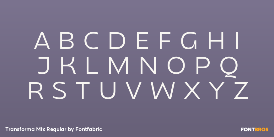 Transforma Mix Regular Font Poster #2