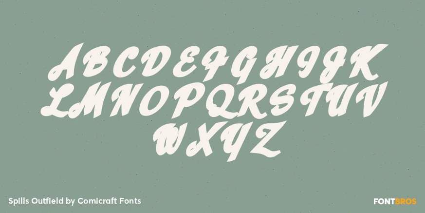 Spills Outfield Font Poster #2