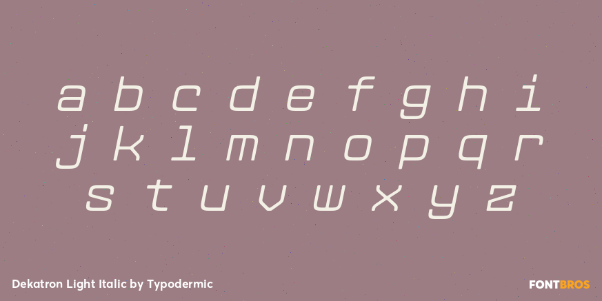 Dekatron Light Italic Font Poster #3