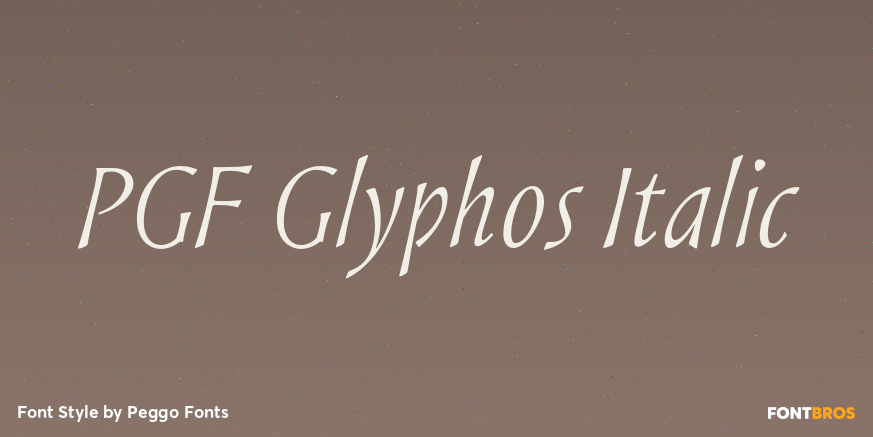 PGF Glyphos Italic Poster