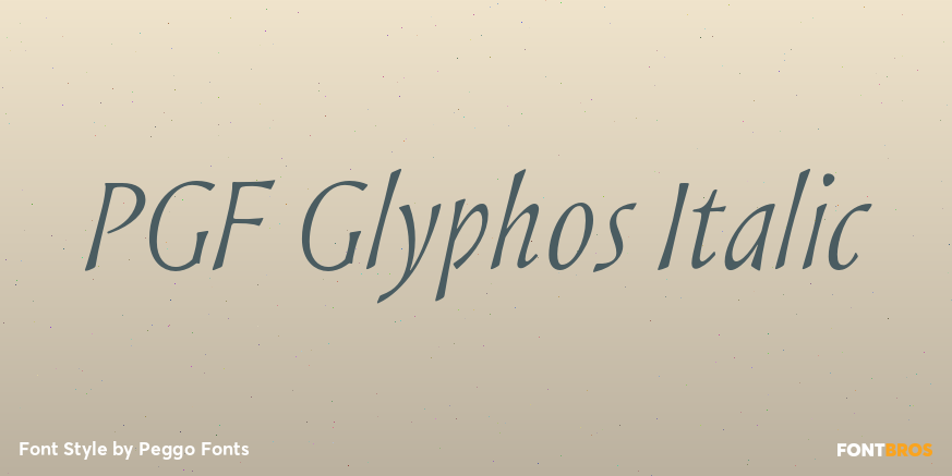 PGF Glyphos Italic Poster