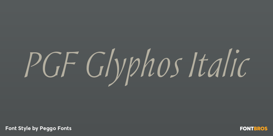 PGF Glyphos Italic Poster