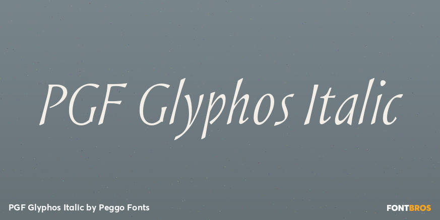 PGF Glyphos Italic Poster