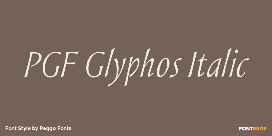 PGF Glyphos Italic Poster
