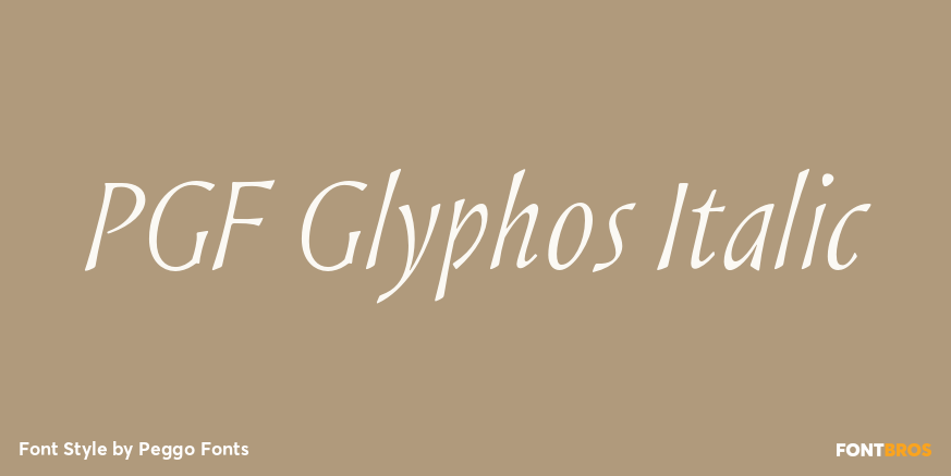 PGF Glyphos Italic Font Poster