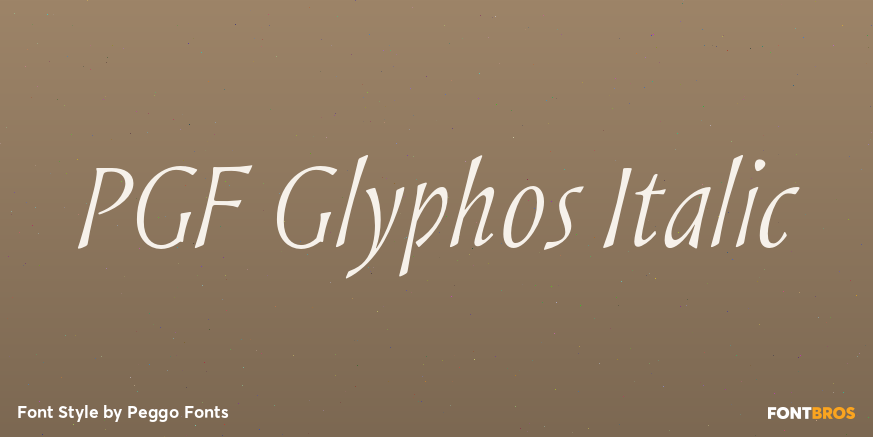 PGF Glyphos Italic Poster