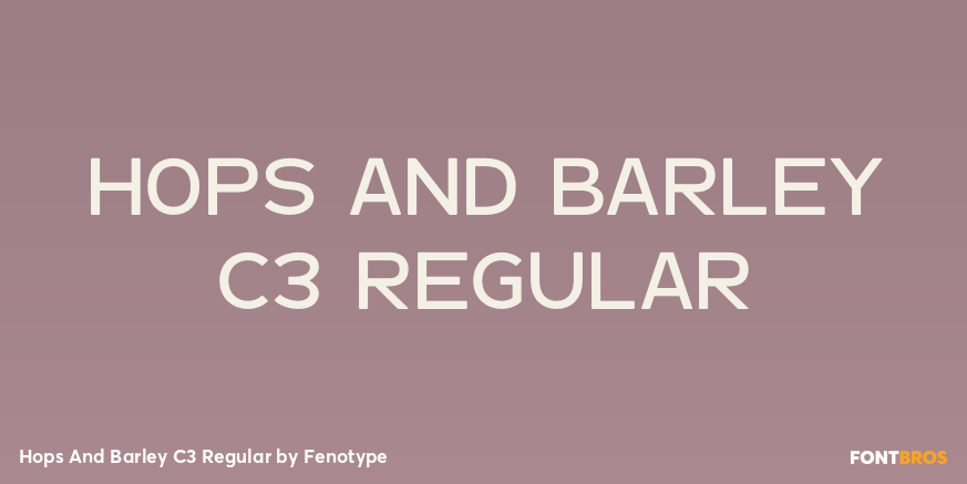 Hops And Barley C3 Regular Poster