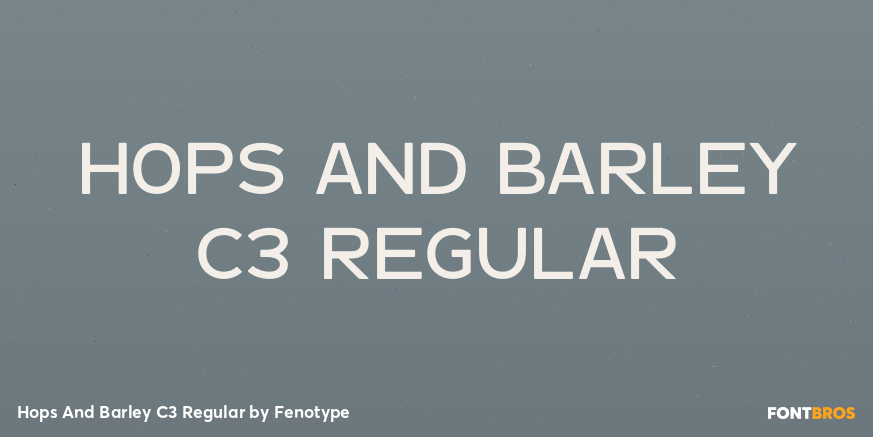 Hops And Barley C3 Regular Poster