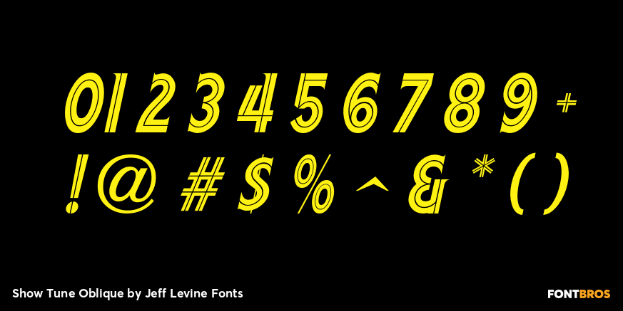 Show Tune Oblique Font Poster #4