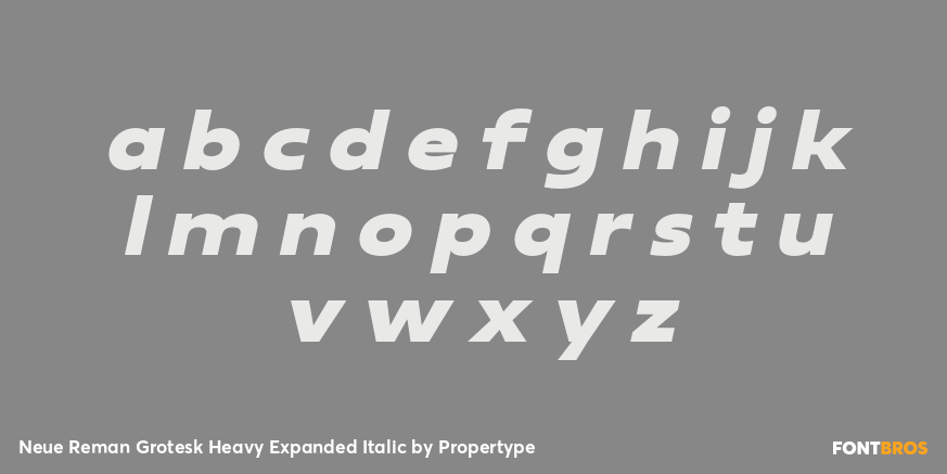 Neue Reman Grotesk Heavy Expanded Italic Font Poster #3
