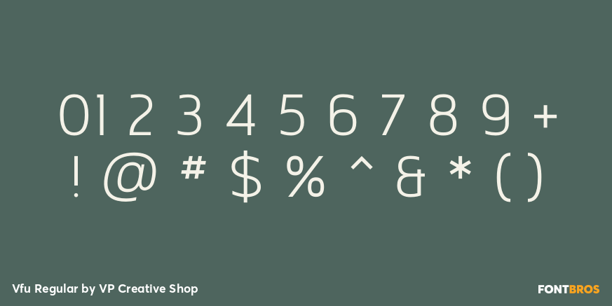 Vfu Regular Font Poster #4