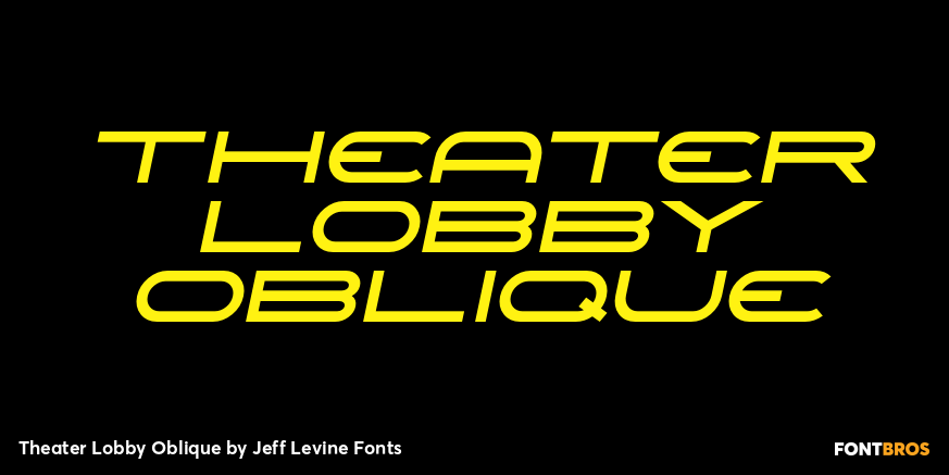 Theater Lobby Oblique Font Poster #1