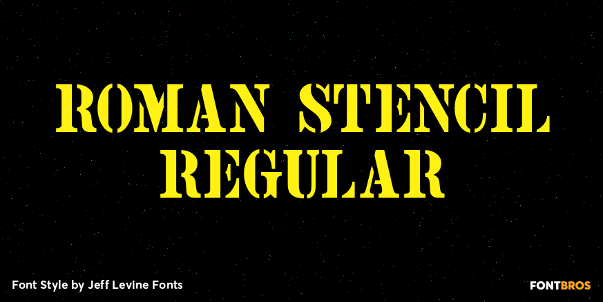 Roman Stencil Regular Poster