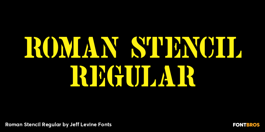 Roman Stencil Regular Poster